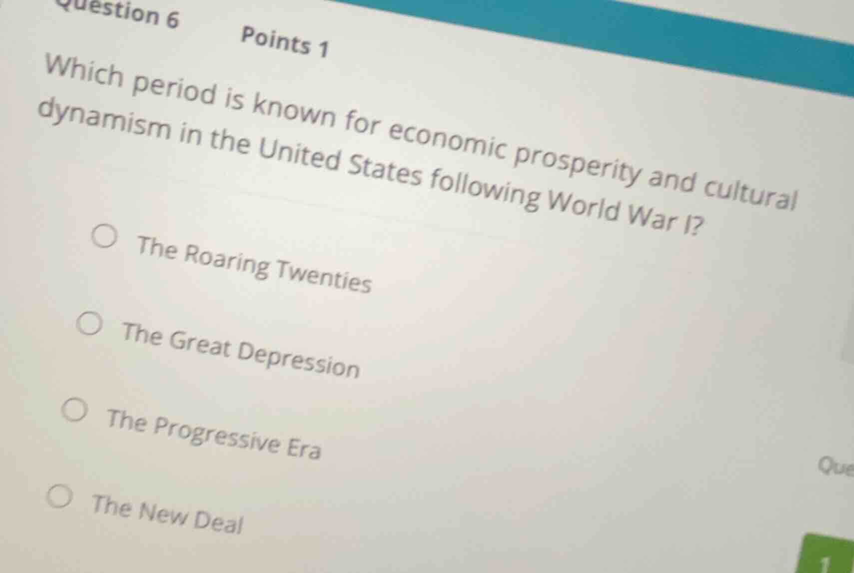 question 6 points 1 which period is known for economic prosperity and c…