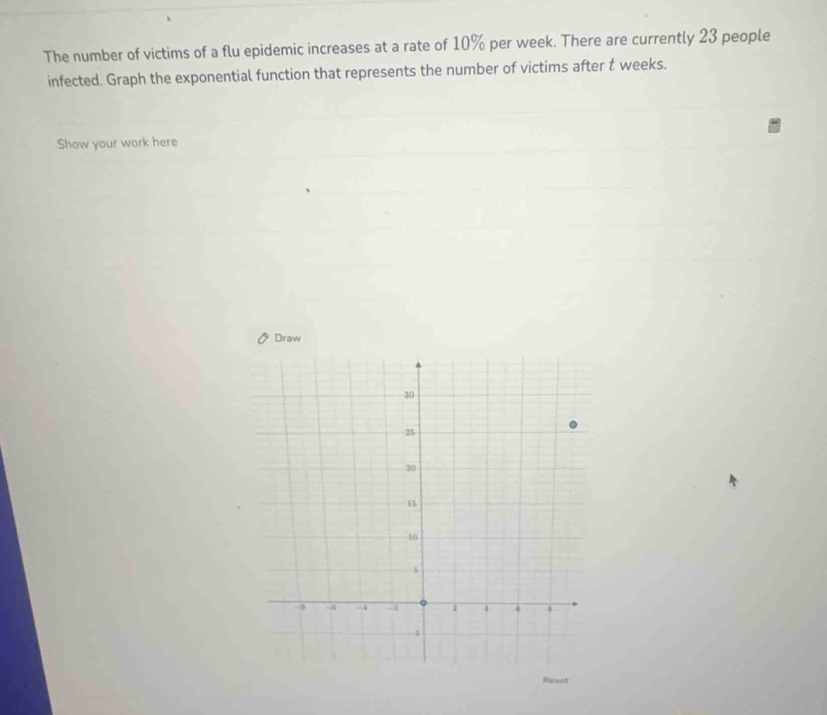the number of victims of a flu epidemic increases at a rate of 10% per …