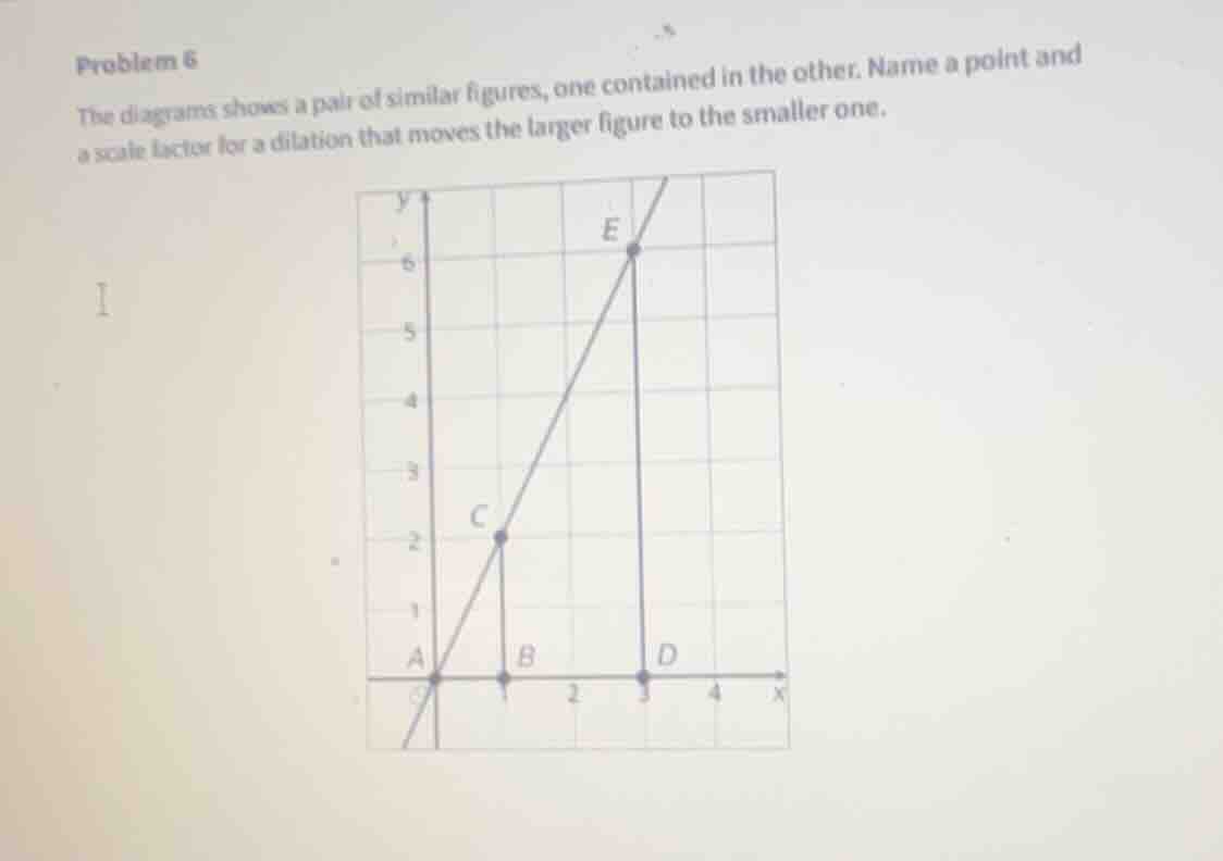 problem 6 the diagrams shows a pair of similar figures, one contained i…