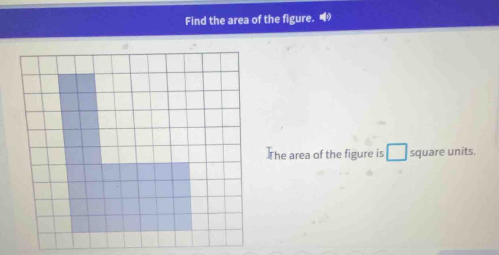 find the area of the figure. the area of the figure is □ square units.