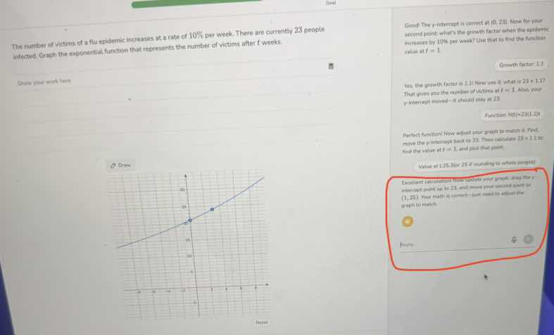 the number of victims of a flu epidemic increases at a rate of 10% per …