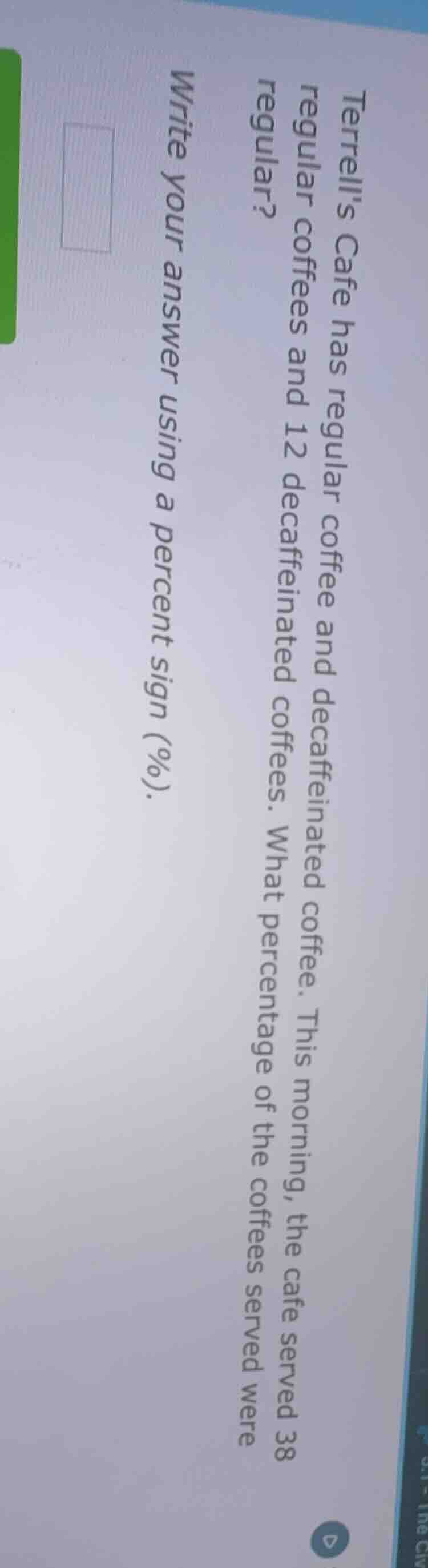 terrells cafe has regular coffee and decaffeinated coffee. this morning…