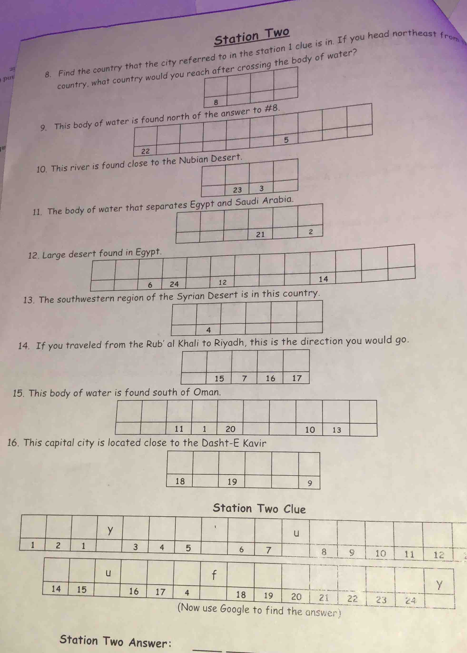 station two 8. find the country that the city referred to in the statio…