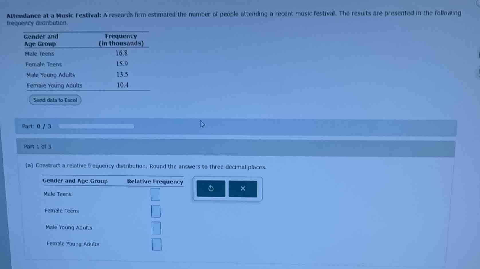 attendance at a music festival: a research firm estimated the number of…