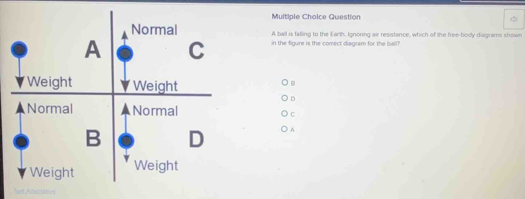multiple choice question a ball is falling to the earth. ignoring air r…