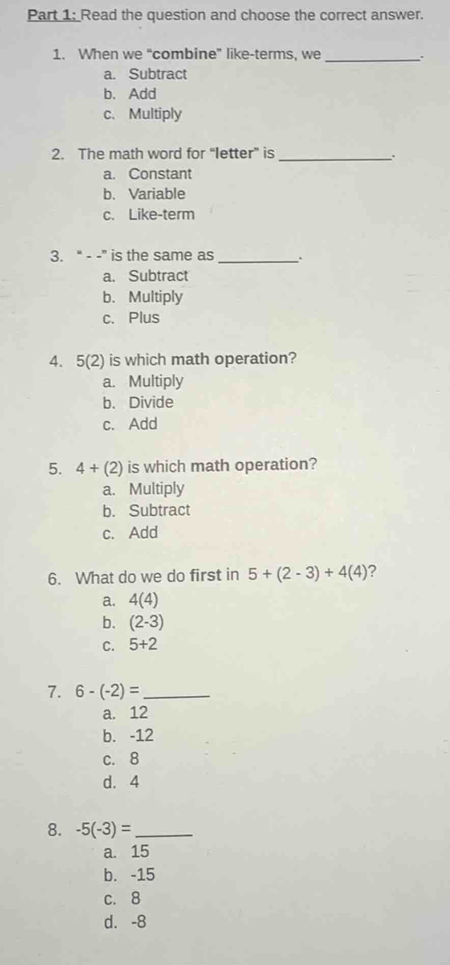 part 1: read the question and choose the correct answer. 1. when we \co…