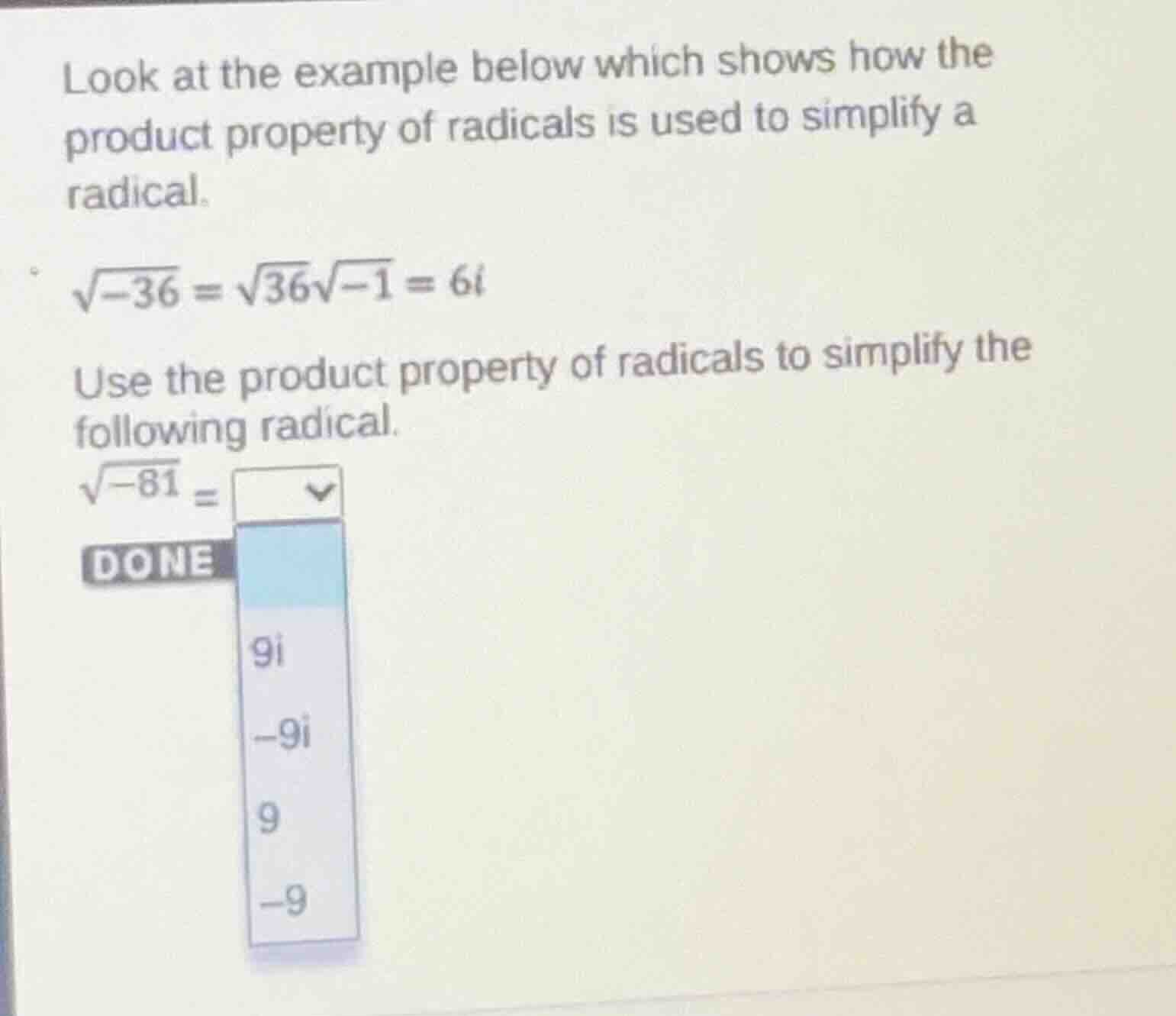 look at the example below which shows how the product property of radic…