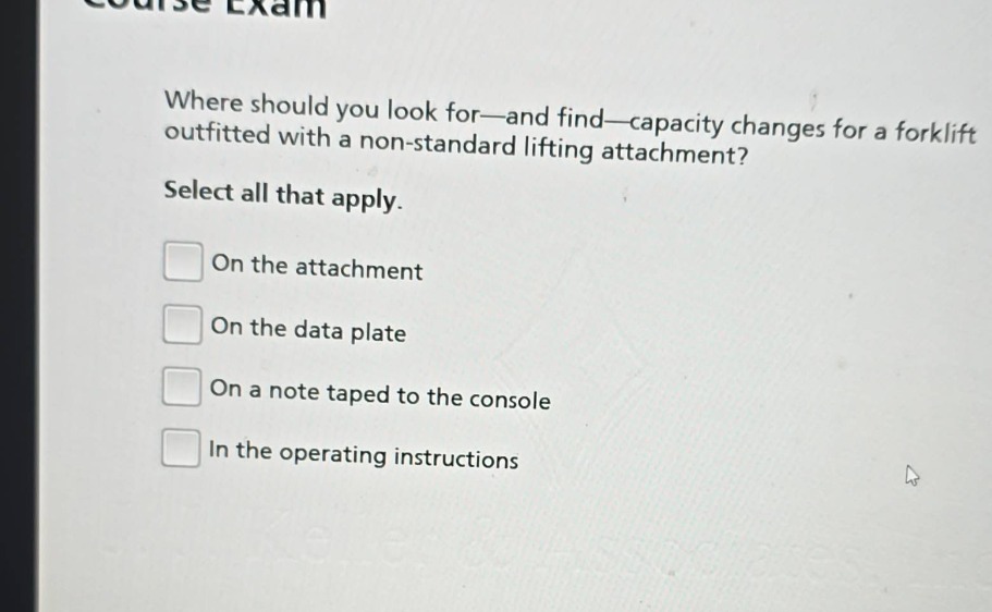 course exam where should you look for—and find—capacity changes for a f…