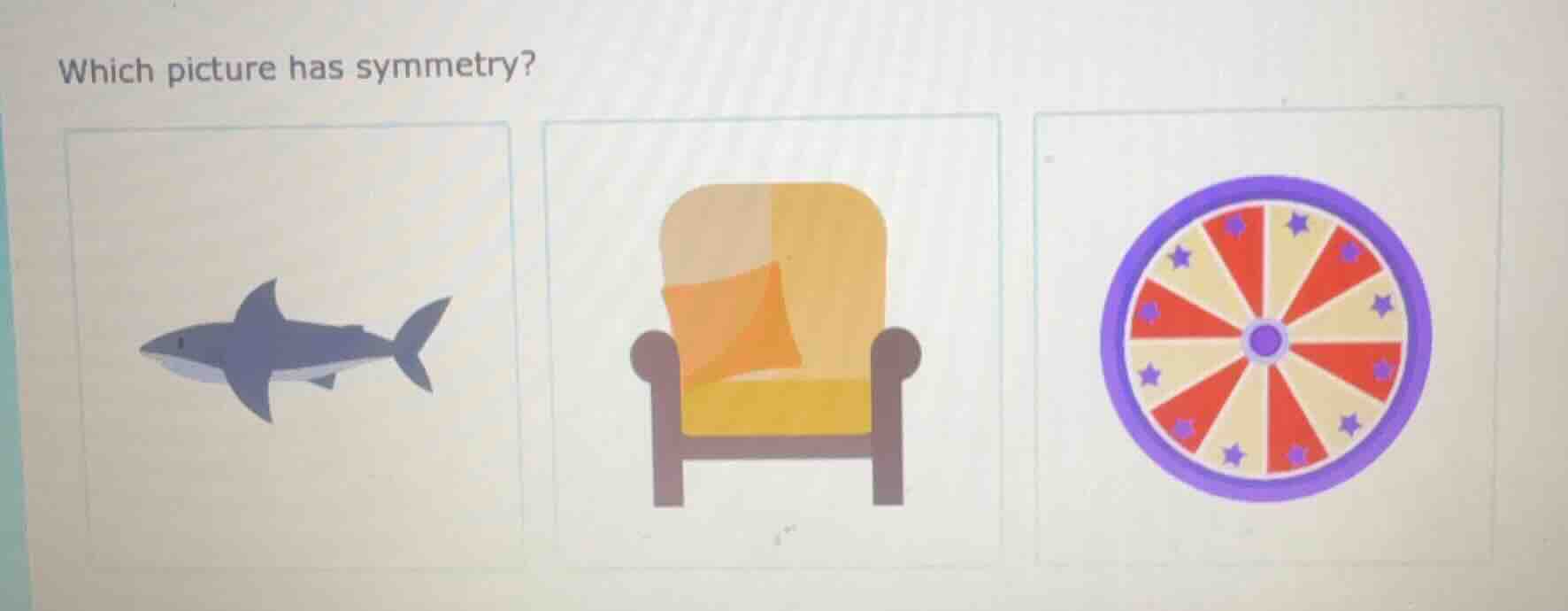 which picture has symmetry?