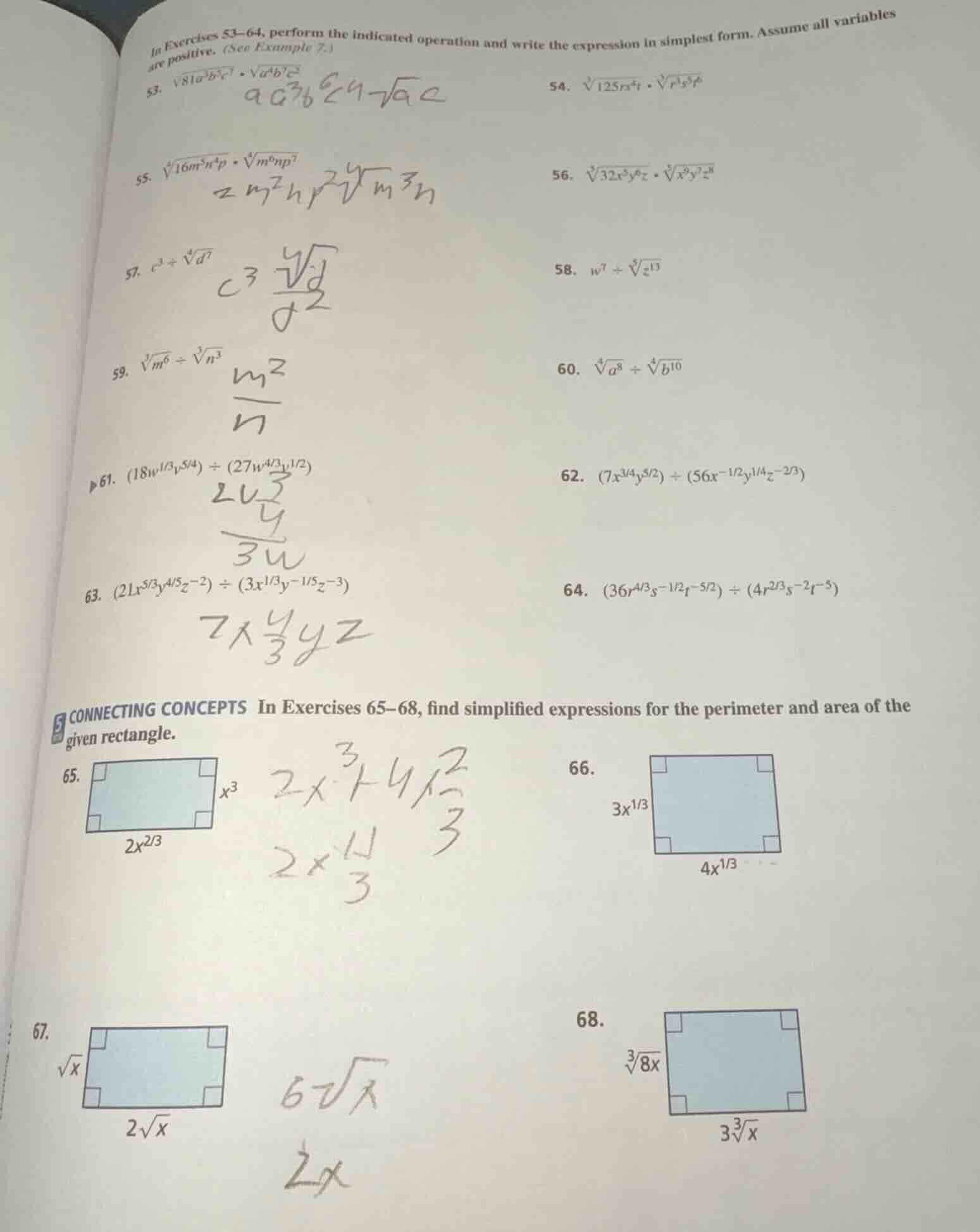 in exercises 53-64, perform the indicated operation and write the expre…