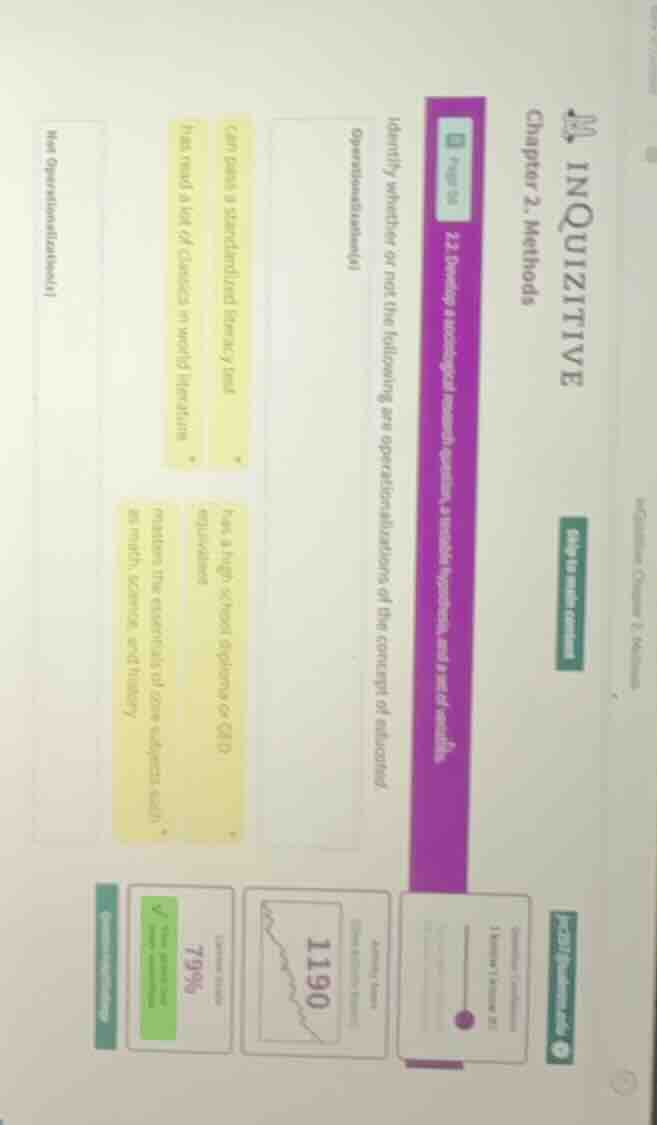 inquizitive chapter 2. methods 2.2 develop a sociological research ques…