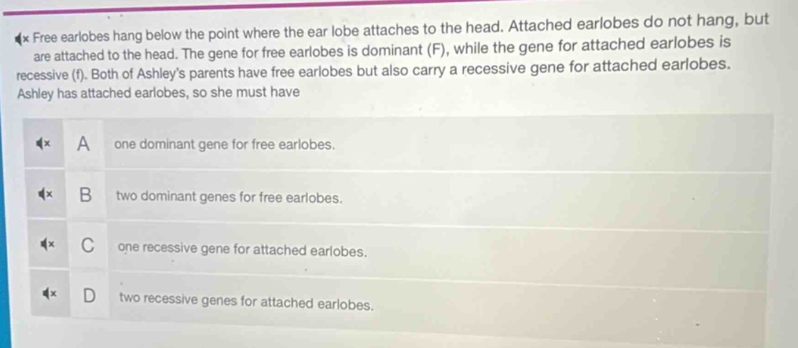 free earlobes hang below the point where the ear lobe attaches to the h…