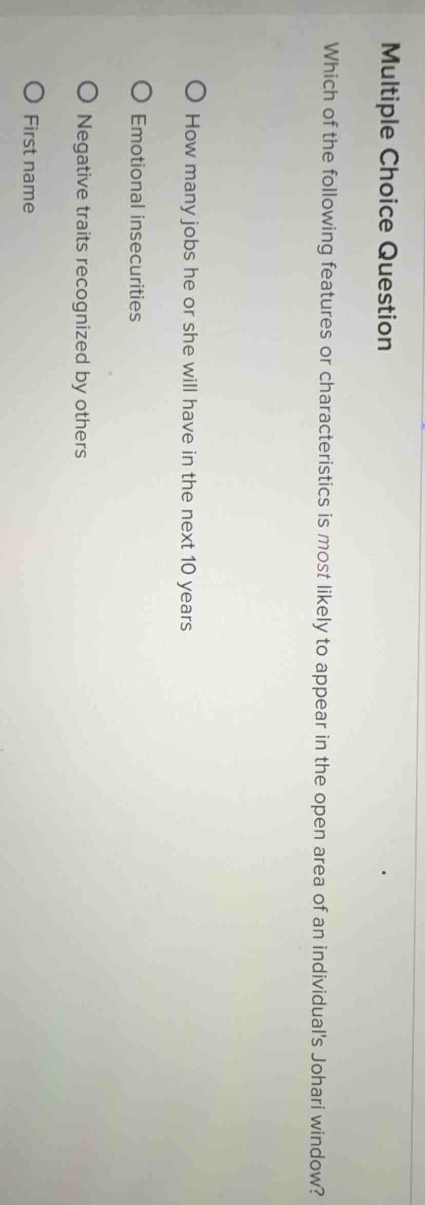 multiple choice question which of the following features or characteris…