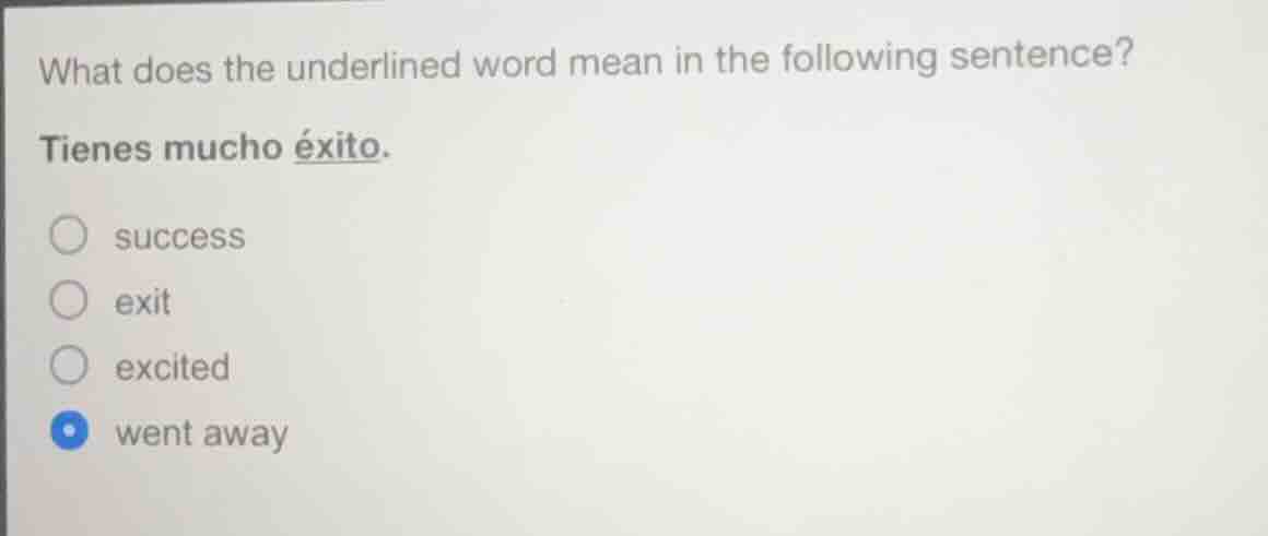 what does the underlined word mean in the following sentence? tienes mu…