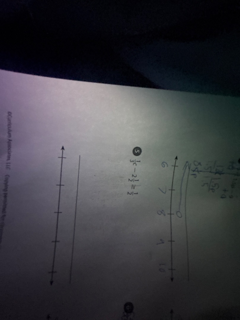 5. $\frac{1}{3}c - 2\frac{1}{2} geq \frac{1}{2}$