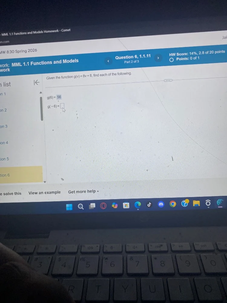 mml 1.1 functions and models homework - comet n.com w 8.30 spring 2026 …