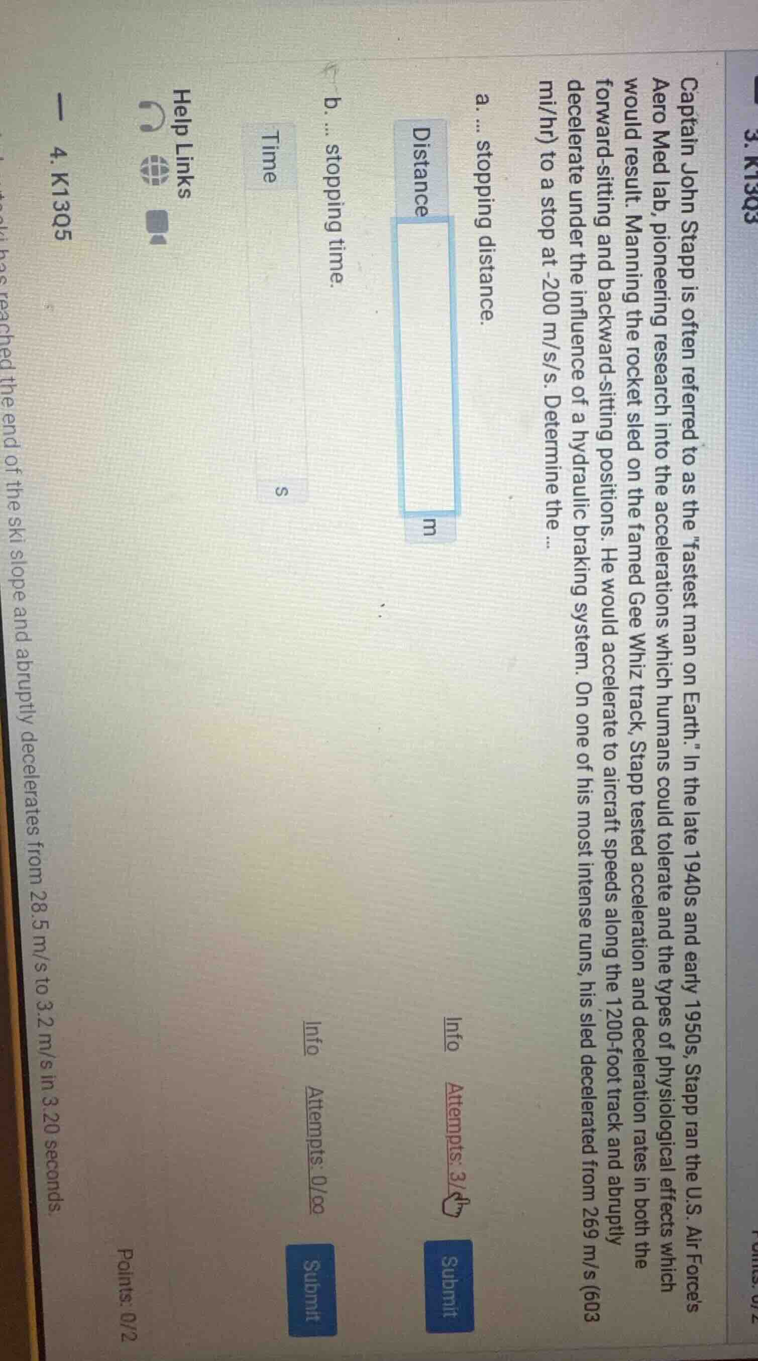 3. k13q3 captain john stapp is often referred to as the \fastest man on…