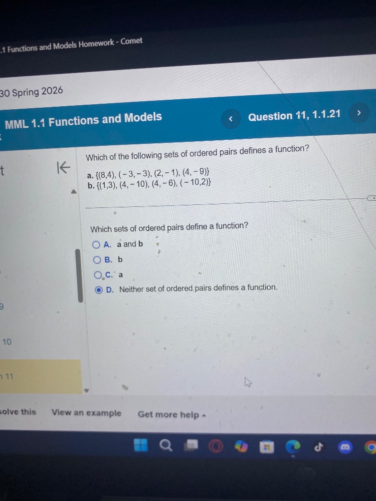 1 functions and models homework - comet 30 spring 2026 mml 1.1 function…