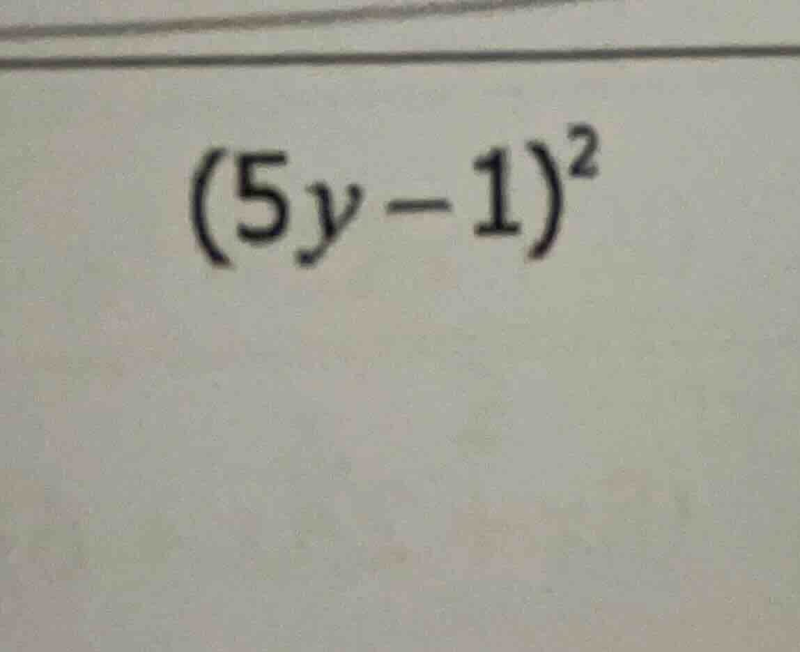 $(5y-1)^2$