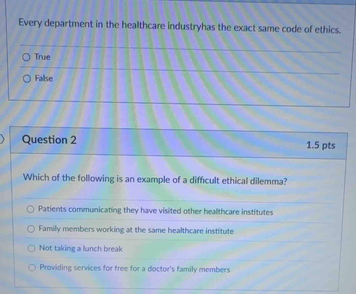 every department in the healthcare industryhas the exact same code of e…