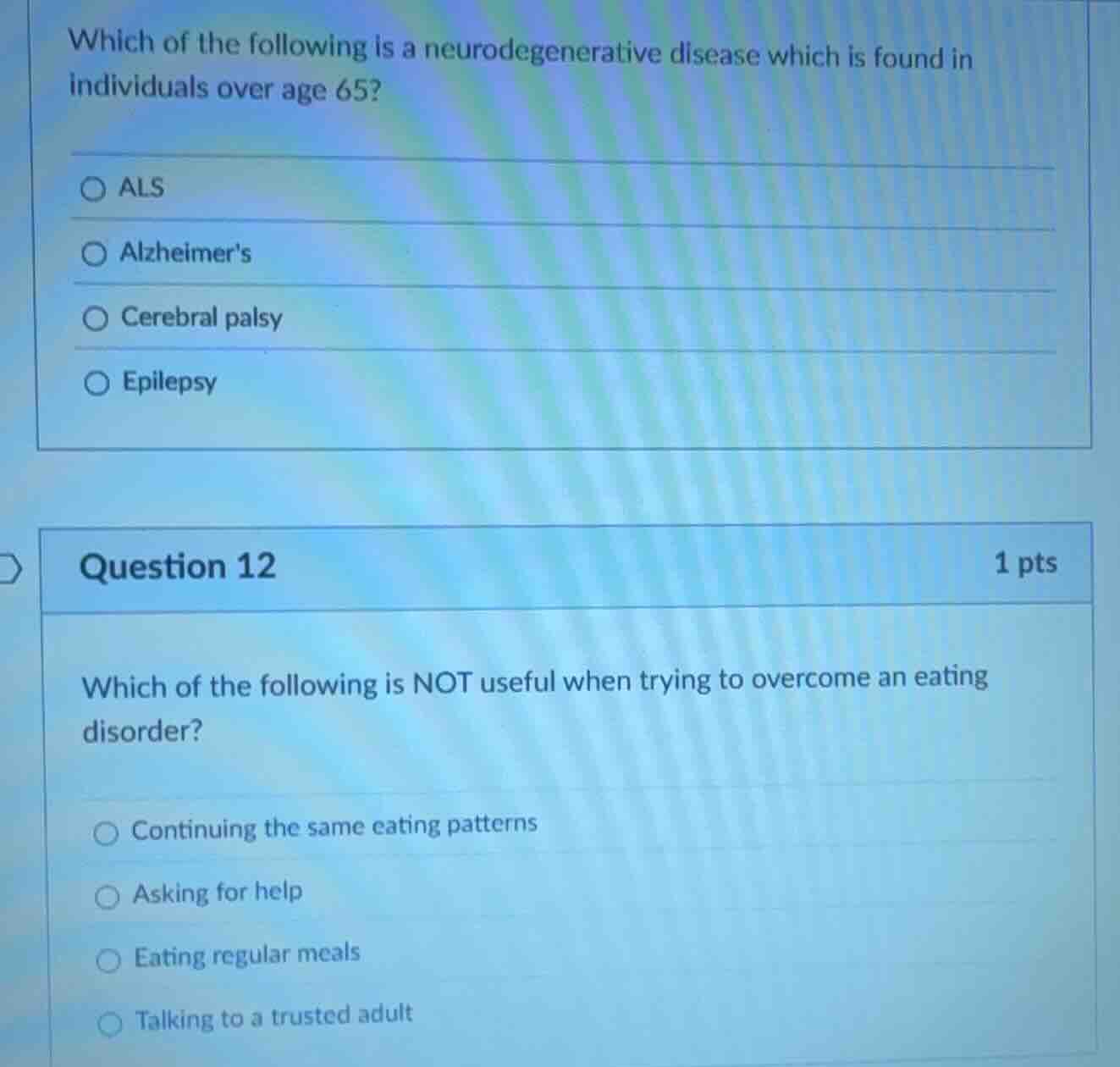 which of the following is a neurodegenerative disease which is found in…