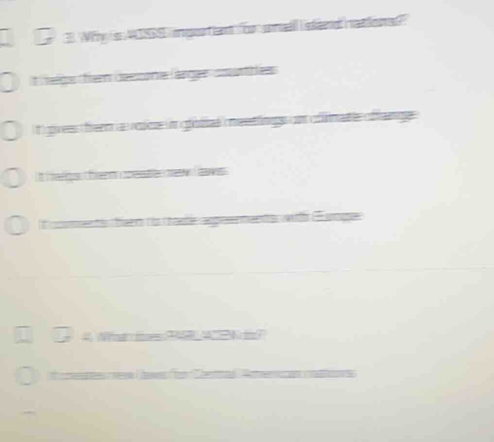 3. why is aosis important for small island nations? it helps them becom…