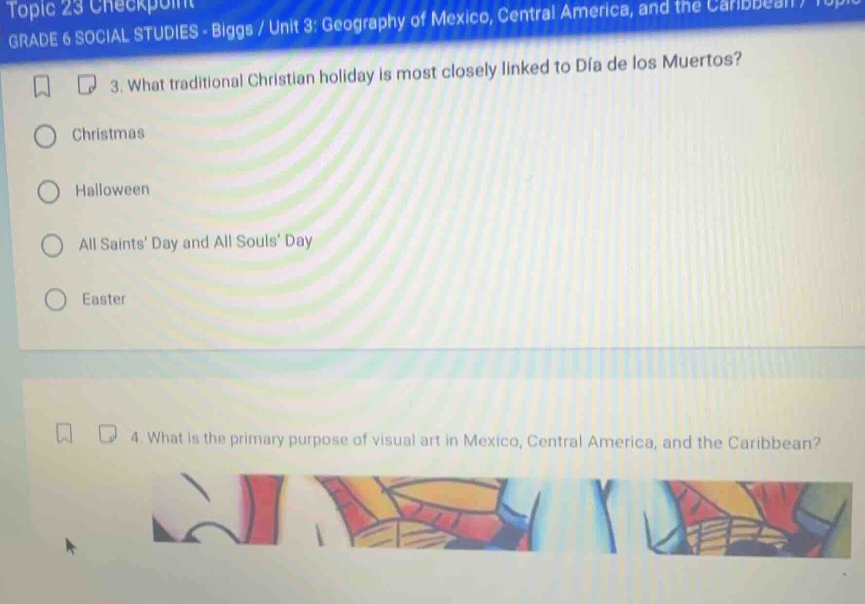 topic 23 checkpointgrade 6 social studies - biggs / unit 3: geography o…