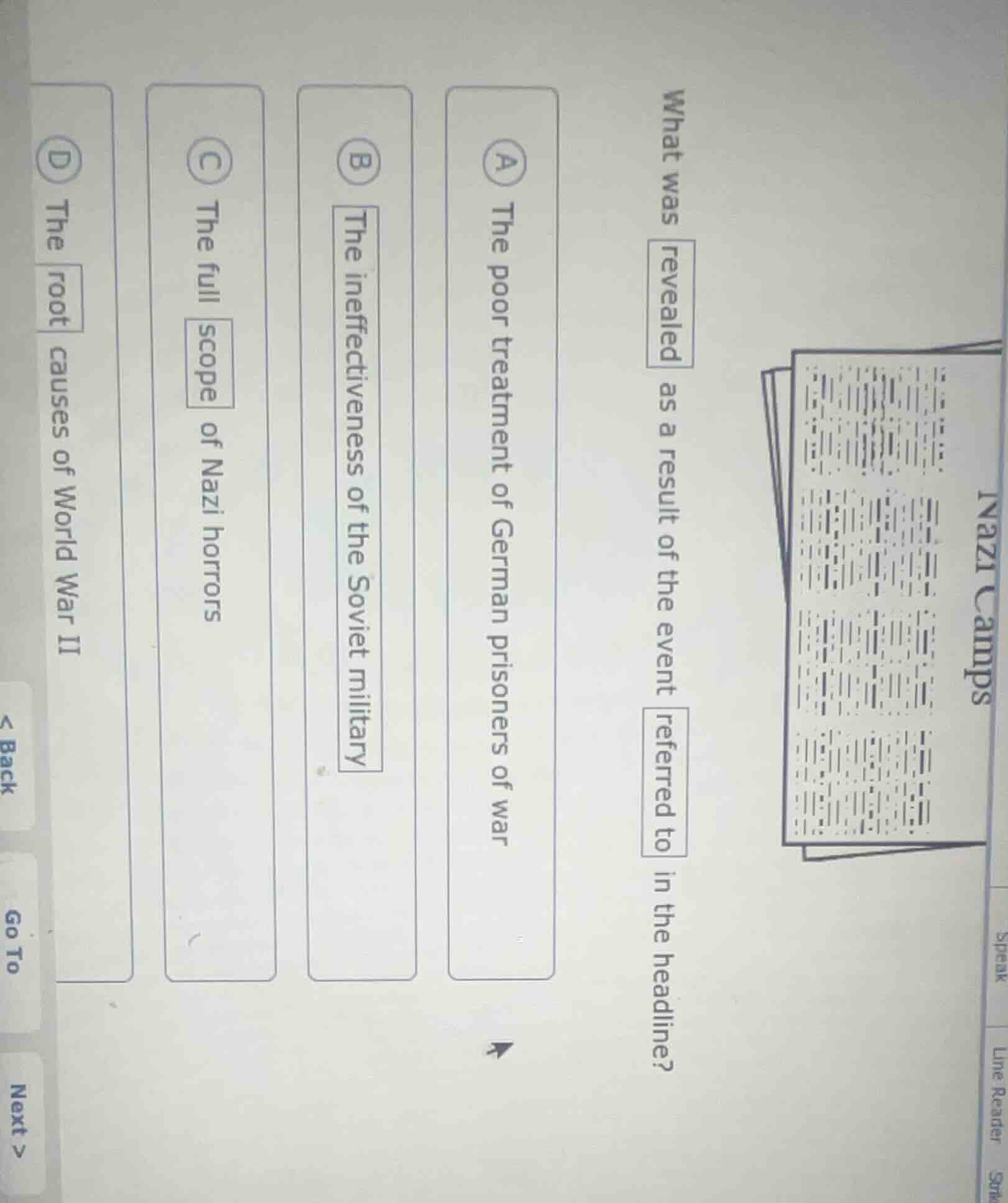 nazi camps what was revealed as a result of the event referred to in th…