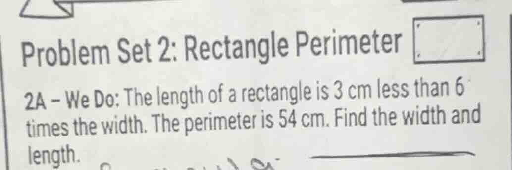 problem set 2: rectangle perimeter 2a - we do: the length of a rectangl…