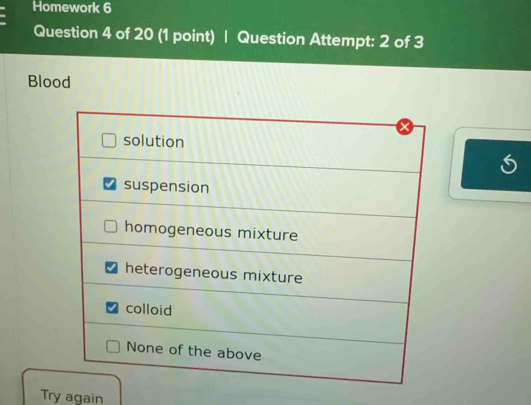 homework 6 question 4 of 20 (1 point) | question attempt: 2 of 3 blood …