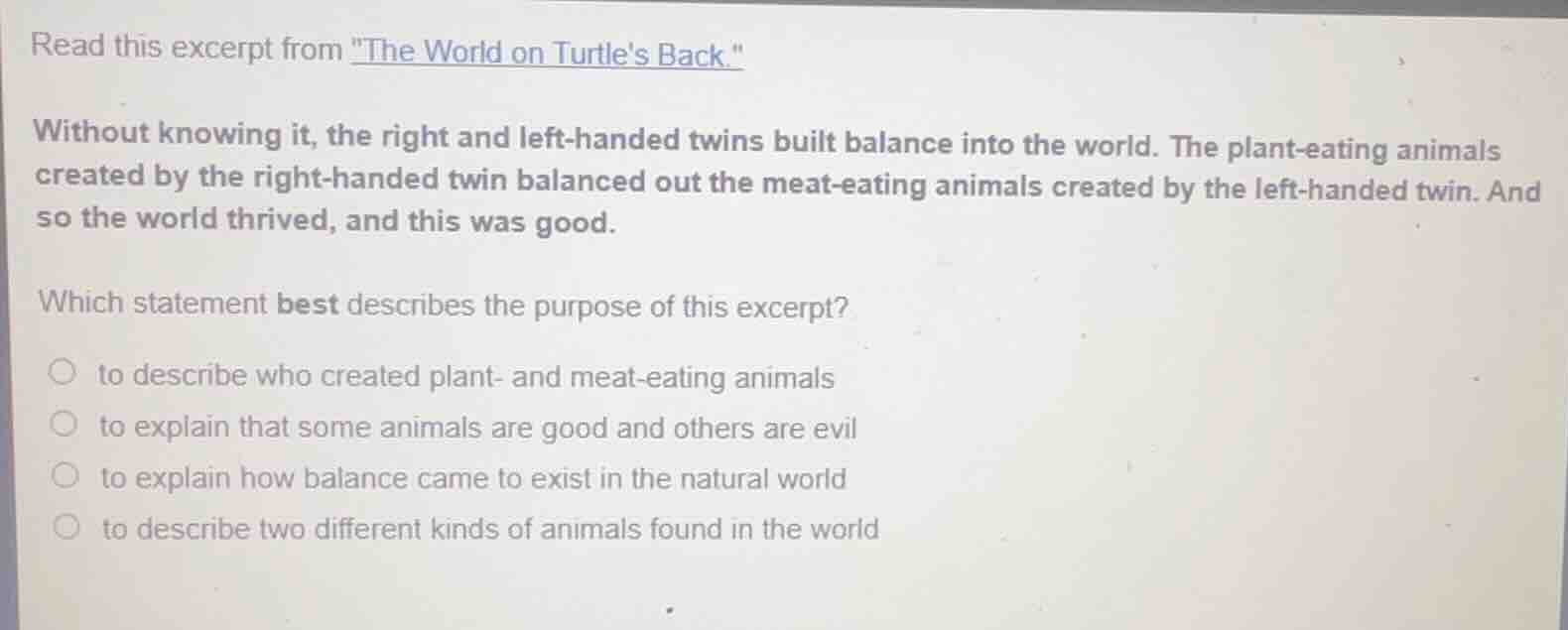 read this excerpt from \the world on turtles back.\ without knowing it,…