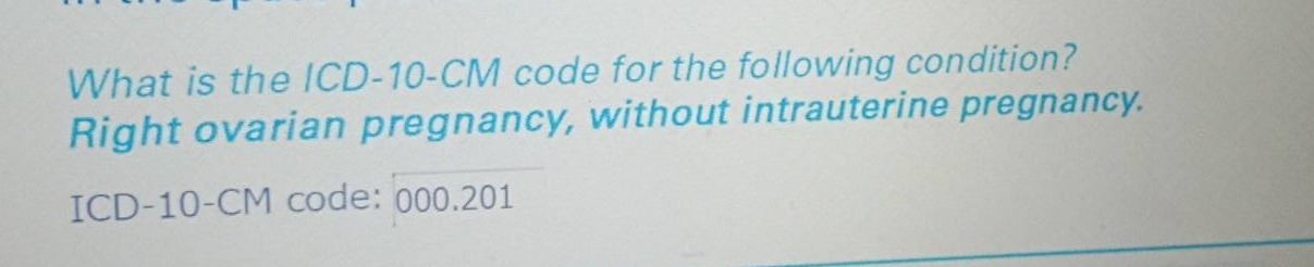 what is the icd-10-cm code for the following condition? right ovarian p…
