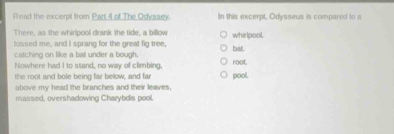 read the excerpt from part 4 of the odyssey. there, as the whirlpool dr…