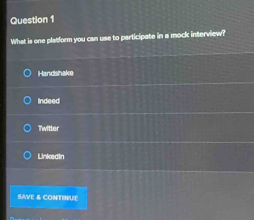 question 1 what is one platform you can use to participate in a mock in…