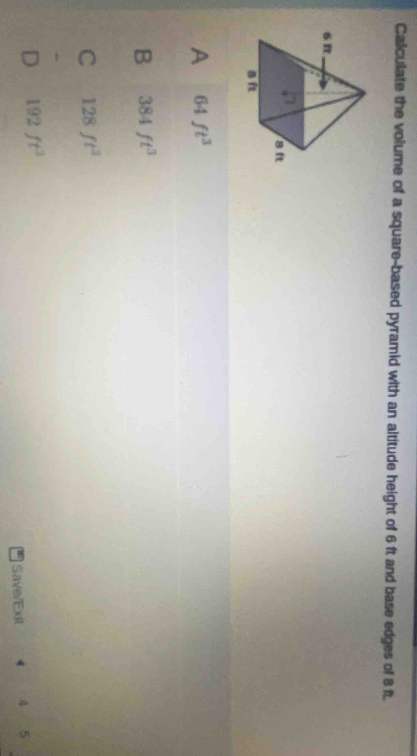 calculate the volume of a square-based pyramid with an altitude height …