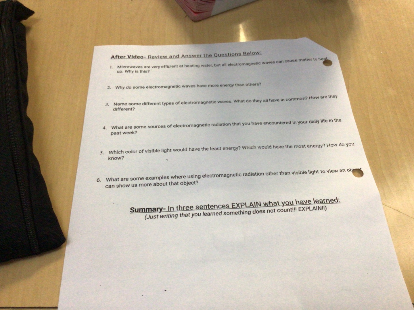 after video- review and answer the questions below:1. microwaves are ve…