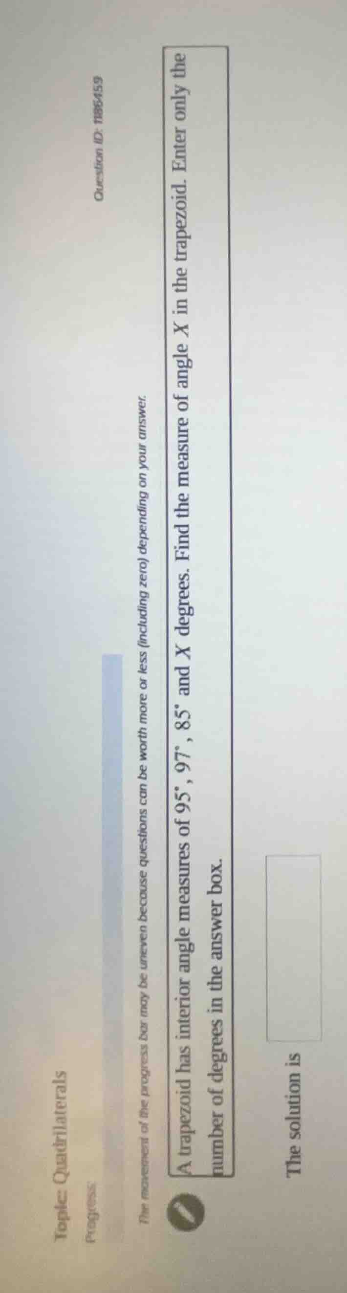 topic: quadrilaterals progress question id: 1186459 the movement of the…