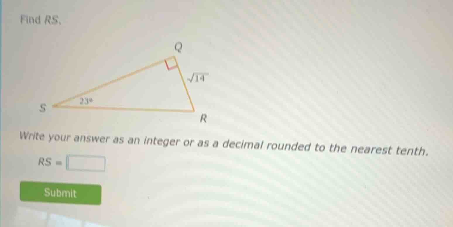 find rs. write your answer as an integer or as a decimal rounded to the…
