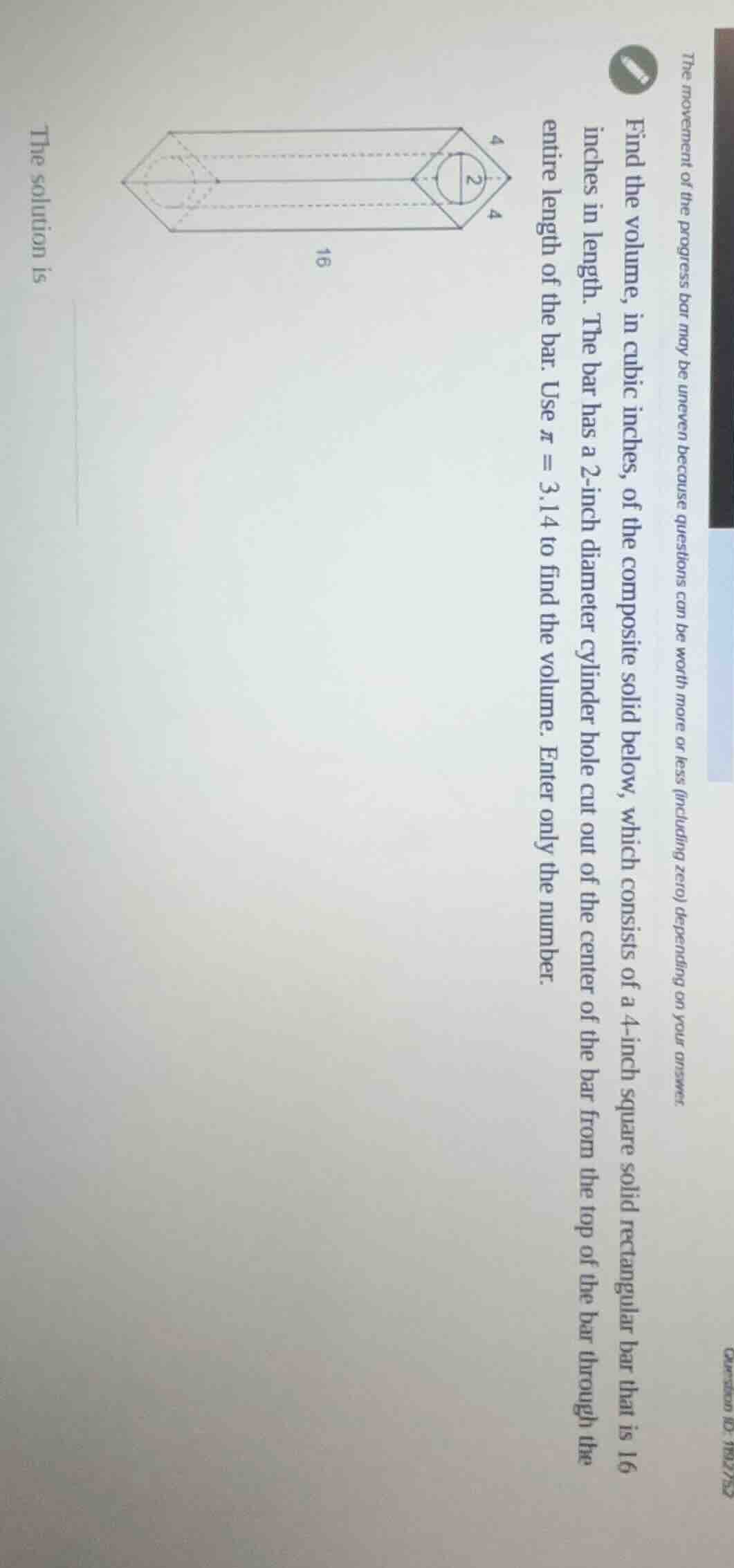 the movement of the progress bar may be uneven because questions can be…