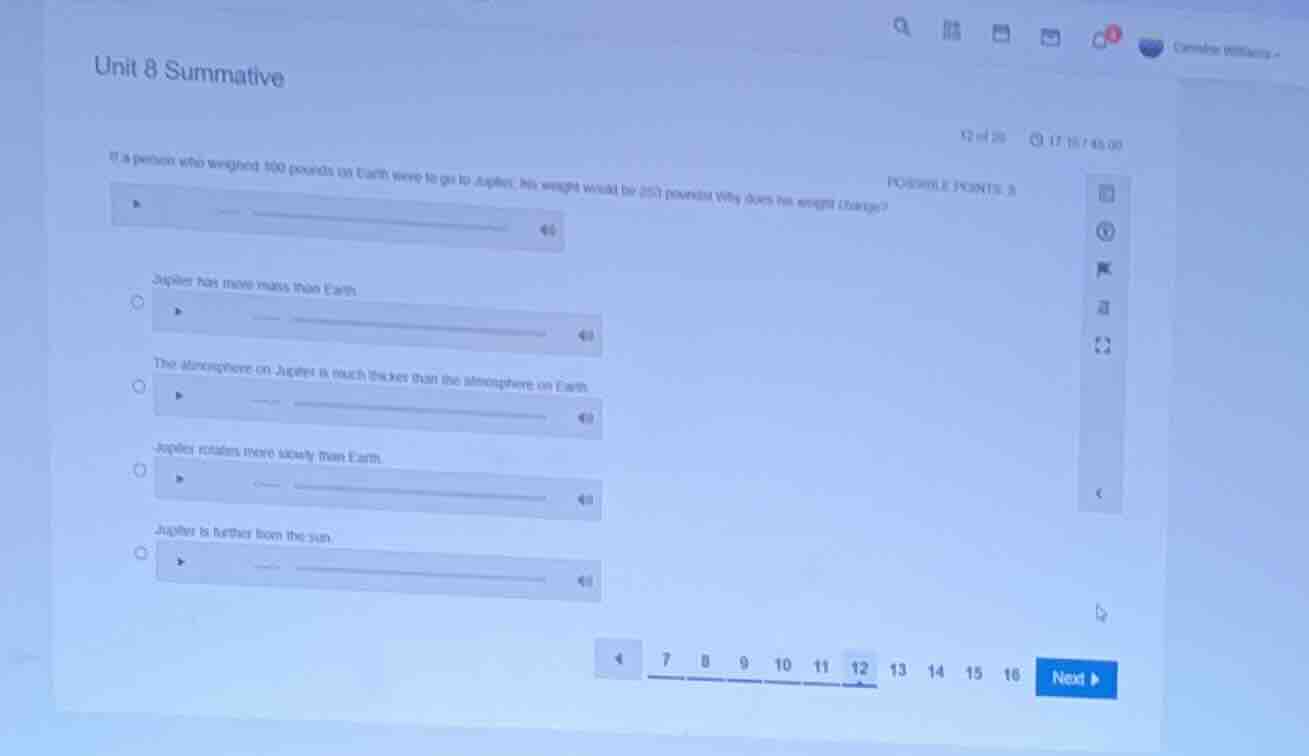 unit 8 summative 12 of 20 17:10 / 45:00 possible points: 3 if a person …