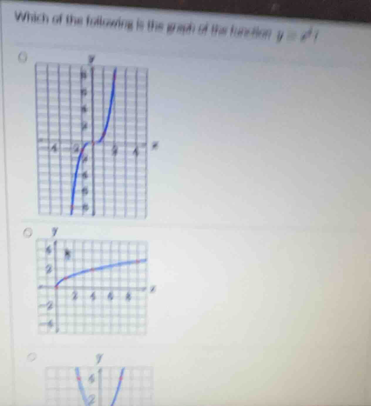 which of the following is the graph of the function $y = x^3$?