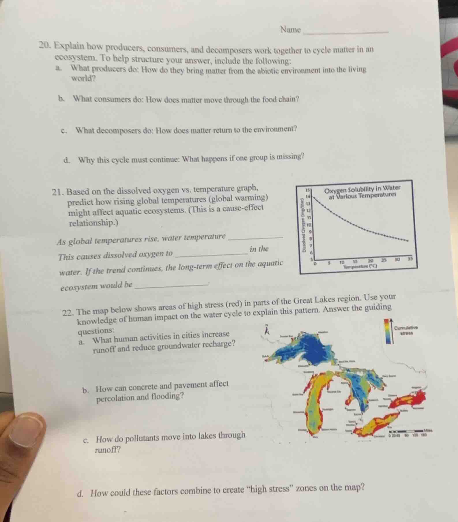 name20. explain how producers, consumers, and decomposers work together…