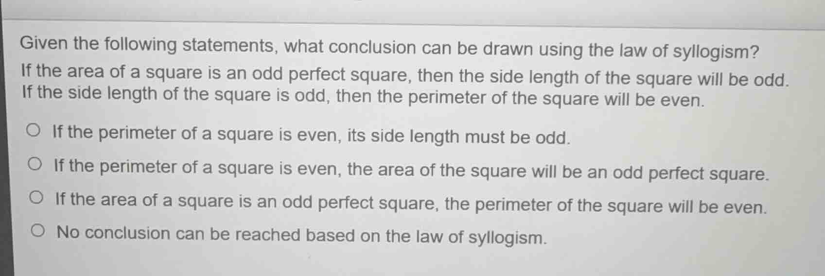 given the following statements, what conclusion can be drawn using the …