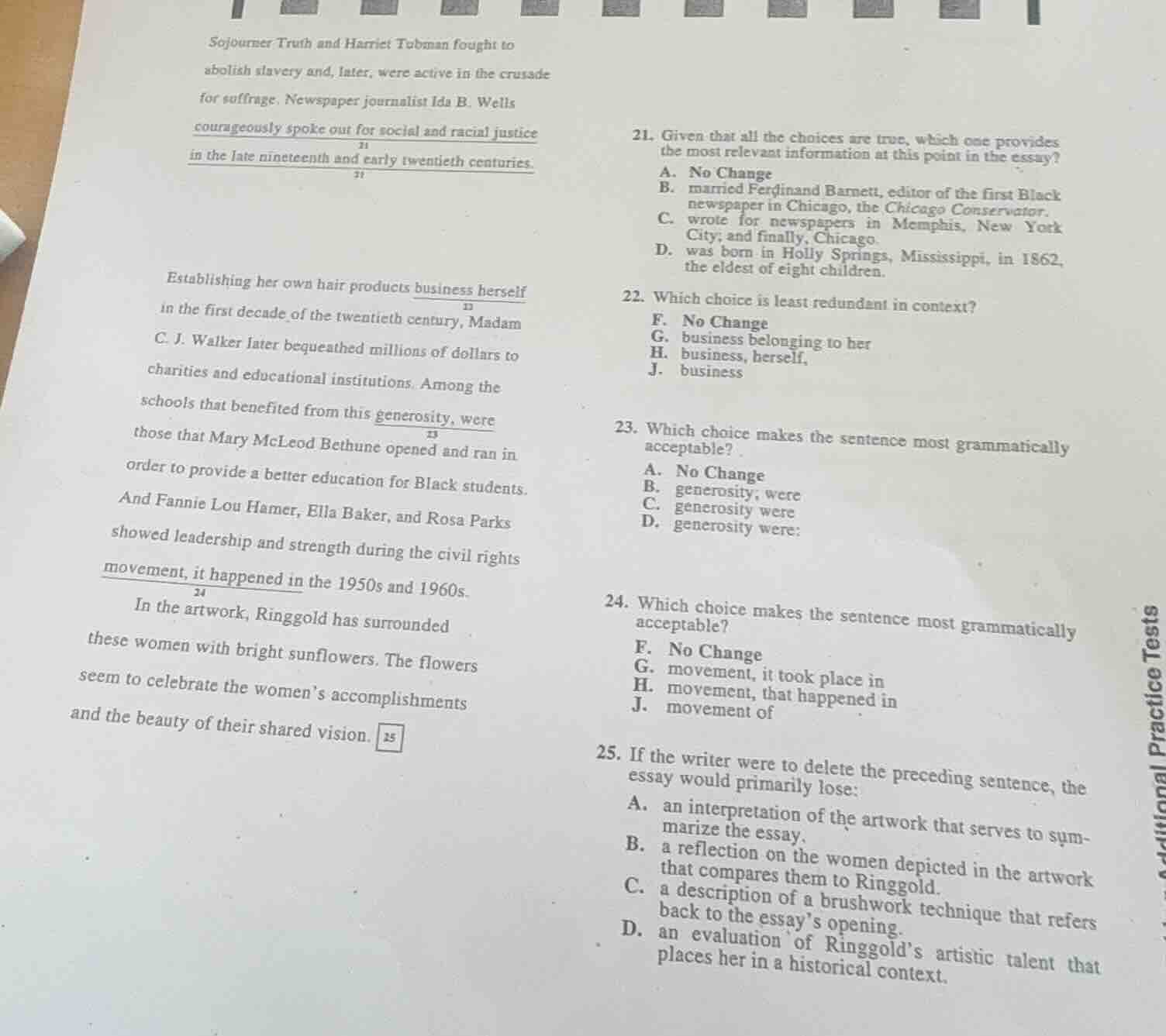 sojourner truth and harriet tubman fought to abolish slavery and, later…