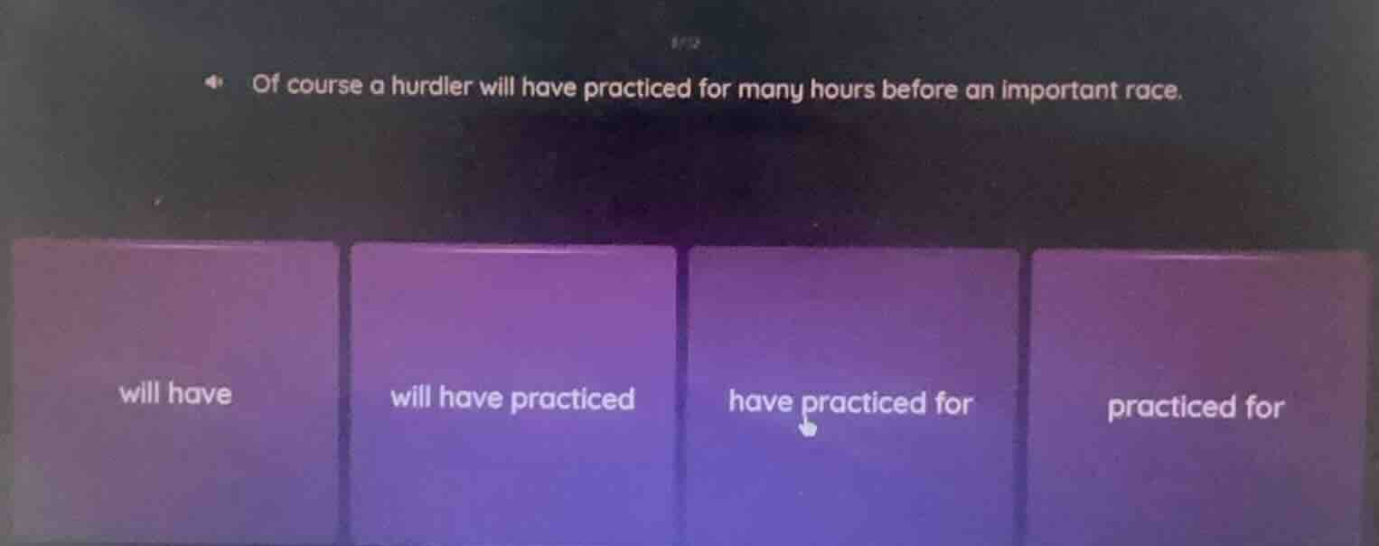 of course a hurdler will have practiced for many hours before an import…