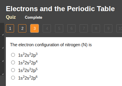 electrons and the periodic table quiz complete 1 2 3 4 5 6 7 8 9 10 the…
