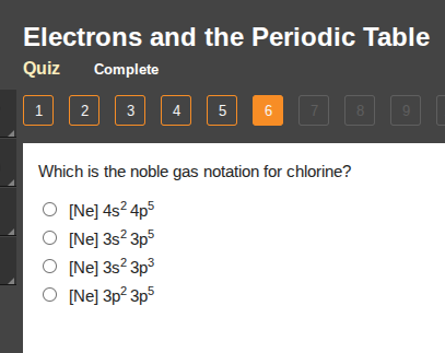 electrons and the periodic table quiz complete 1 2 3 4 5 6 7 8 9 which …