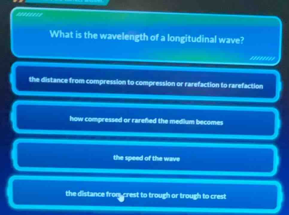 what is the wavelength of a longitudinal wave? the distance from compre…