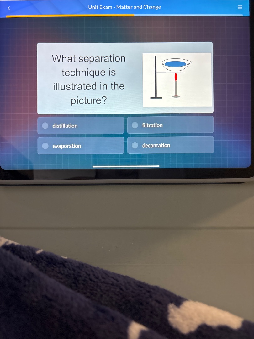 unit exam - matter and change what separation technique is illustrated …