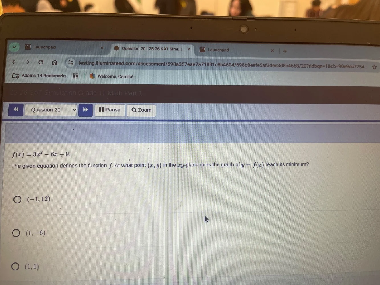 $f(x) = 3x^2 - 6x + 9$. the given equation defines the function $f$. at…